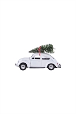 House Doctor XMAS CAR mini hvid 8,5 cm - Fransenhome